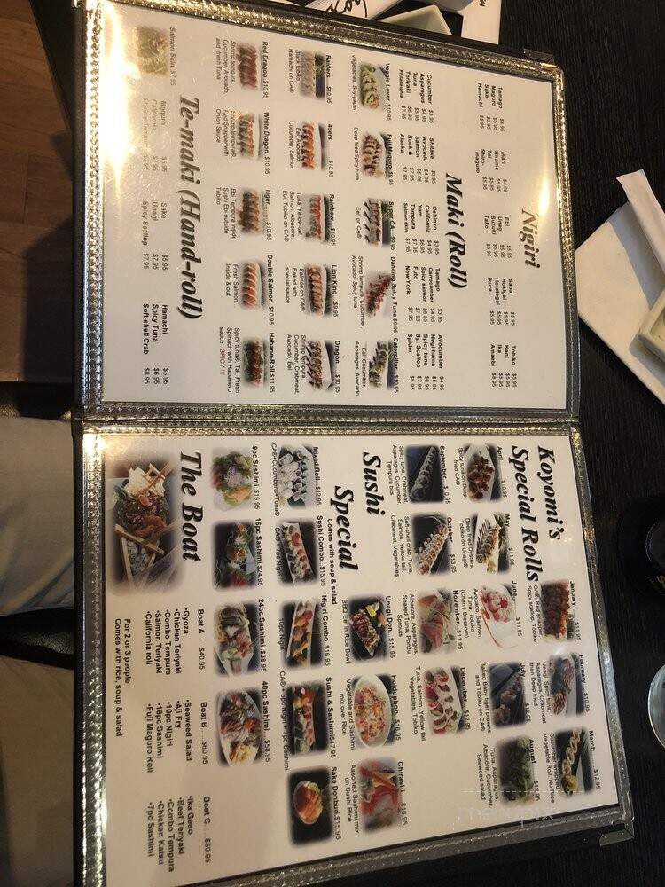 Koyomi - Castro Valley, CA menu_pic