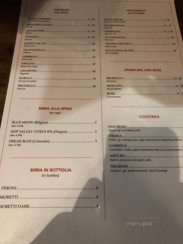 Forno 301 - Phoenix, AZ menu_pic