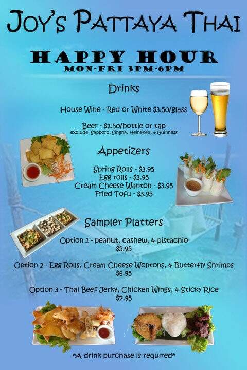 Joy's Pattaya Thai Restaurant - Richfield, MN menu_pic