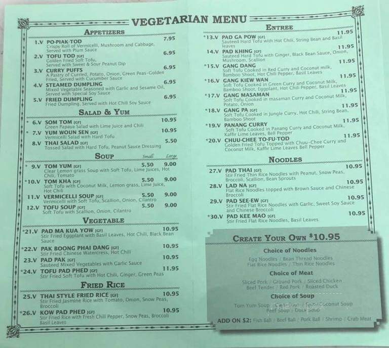 Boonsong Thai Cuisine - Bloomfield, NJ menu_pic