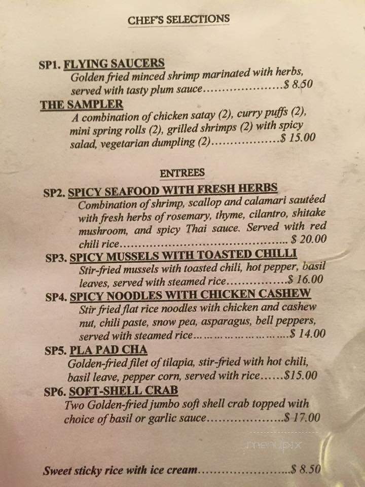Boonsong Thai Cuisine - Bloomfield, NJ menu_pic