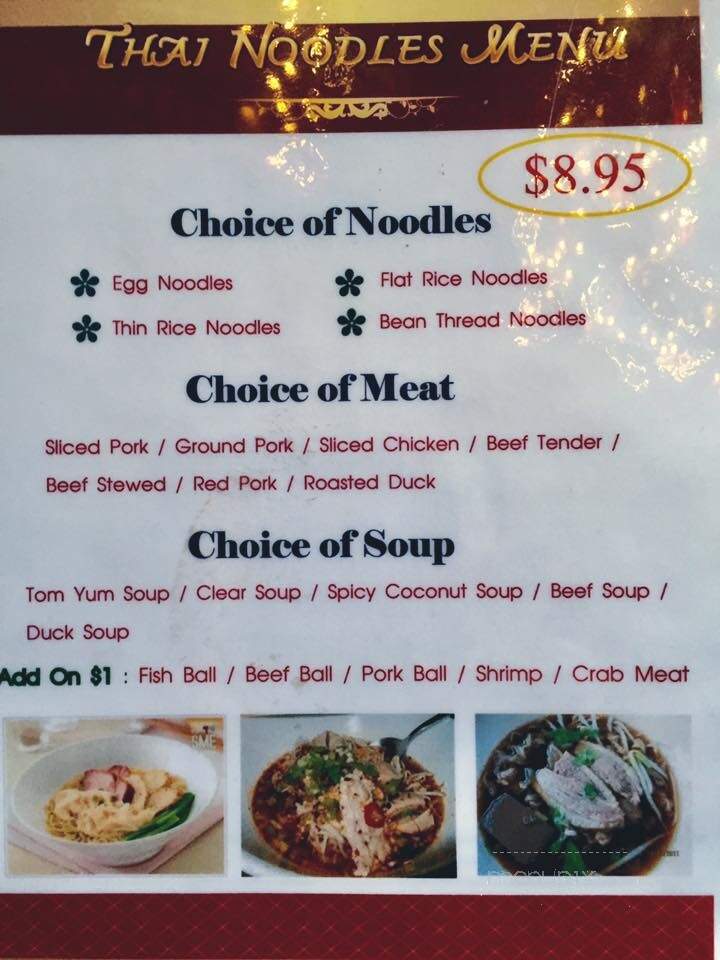 Boonsong Thai Cuisine - Bloomfield, NJ menu_pic
