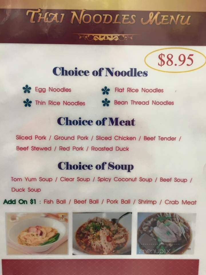 Boonsong Thai Cuisine - Bloomfield, NJ menu_pic