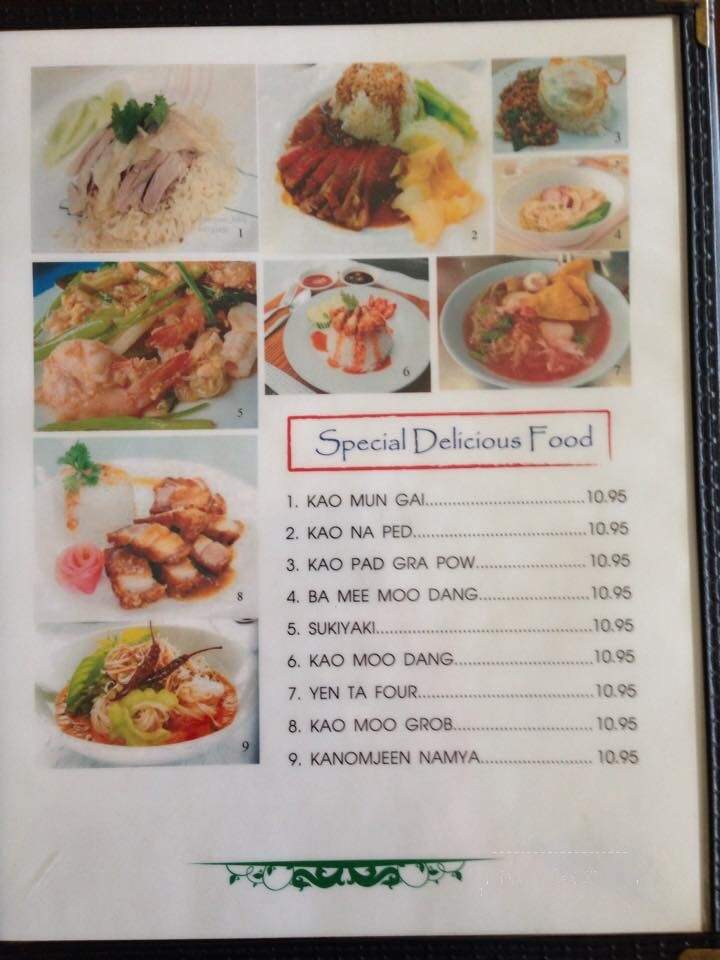 Boonsong Thai Cuisine - Bloomfield, NJ menu_pic