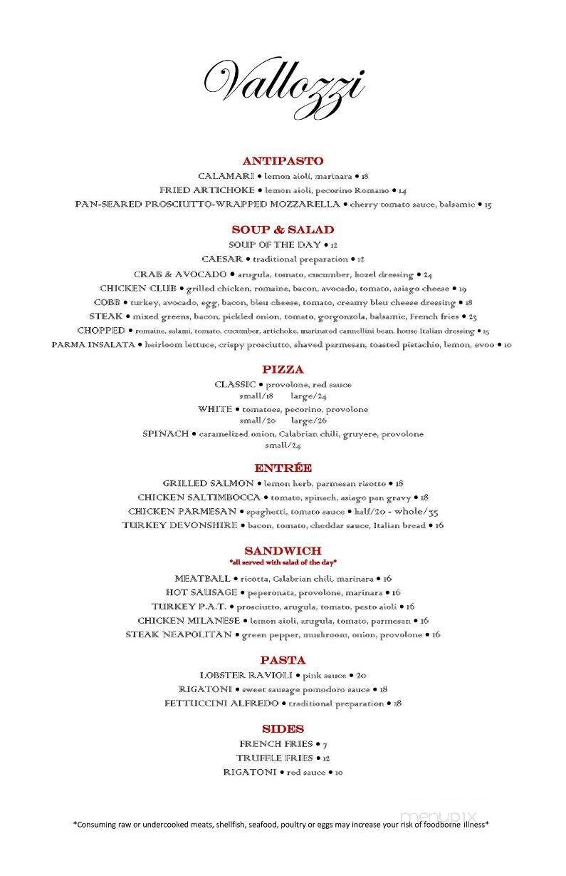 Vallozzi's Classic - Greensburg, PA menu_pic