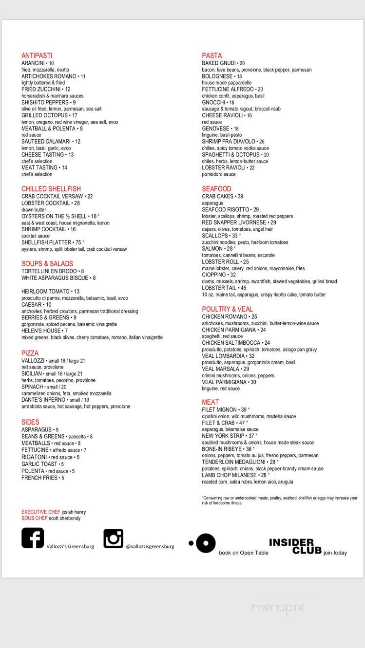 Vallozzi's Classic - Greensburg, PA menu_pic