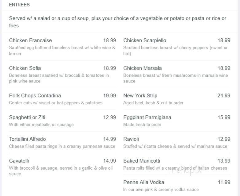 Tracks Bar & Restaurant - Stamford, CT menu_pic