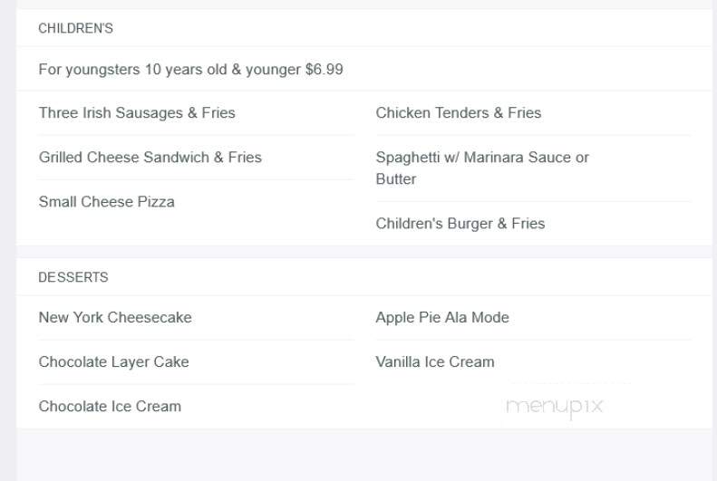 Tracks Bar & Restaurant - Stamford, CT menu_pic