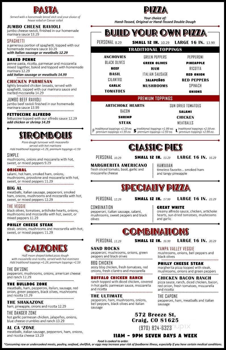 Cugino's Pizzeria and Italian Restaurant - Craig, CO