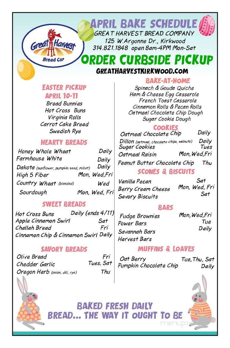 Great Harvest Bread Company Kirkwood - Kirkwood, MO menu_pic