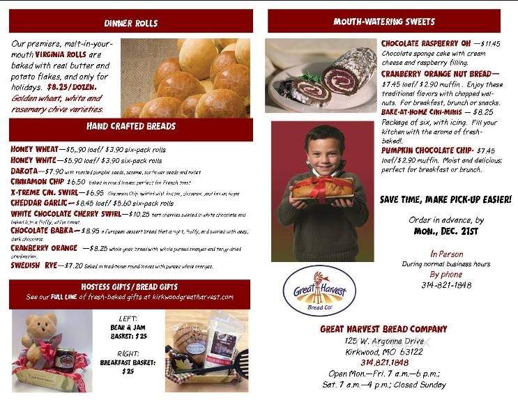 Great Harvest Bread Company Kirkwood - Kirkwood, MO menu_pic