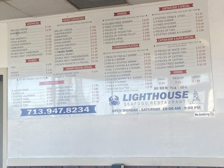 Lighthouse Seafood Restaurant - Houston, TX menu_pic