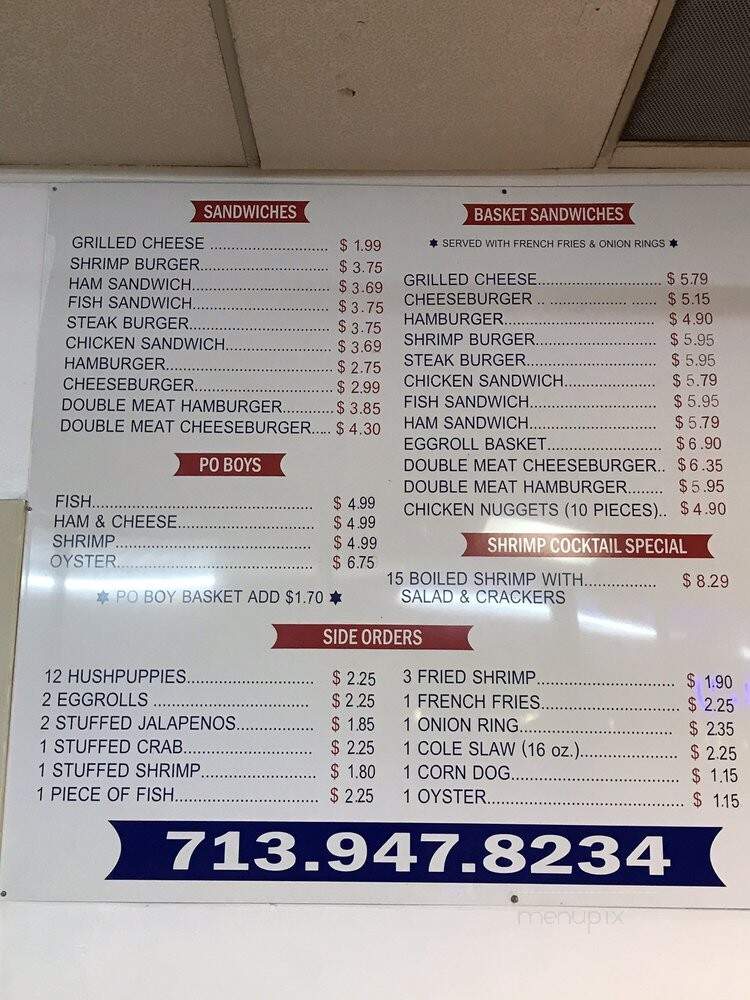 Lighthouse Seafood Restaurant - Houston, TX menu_pic