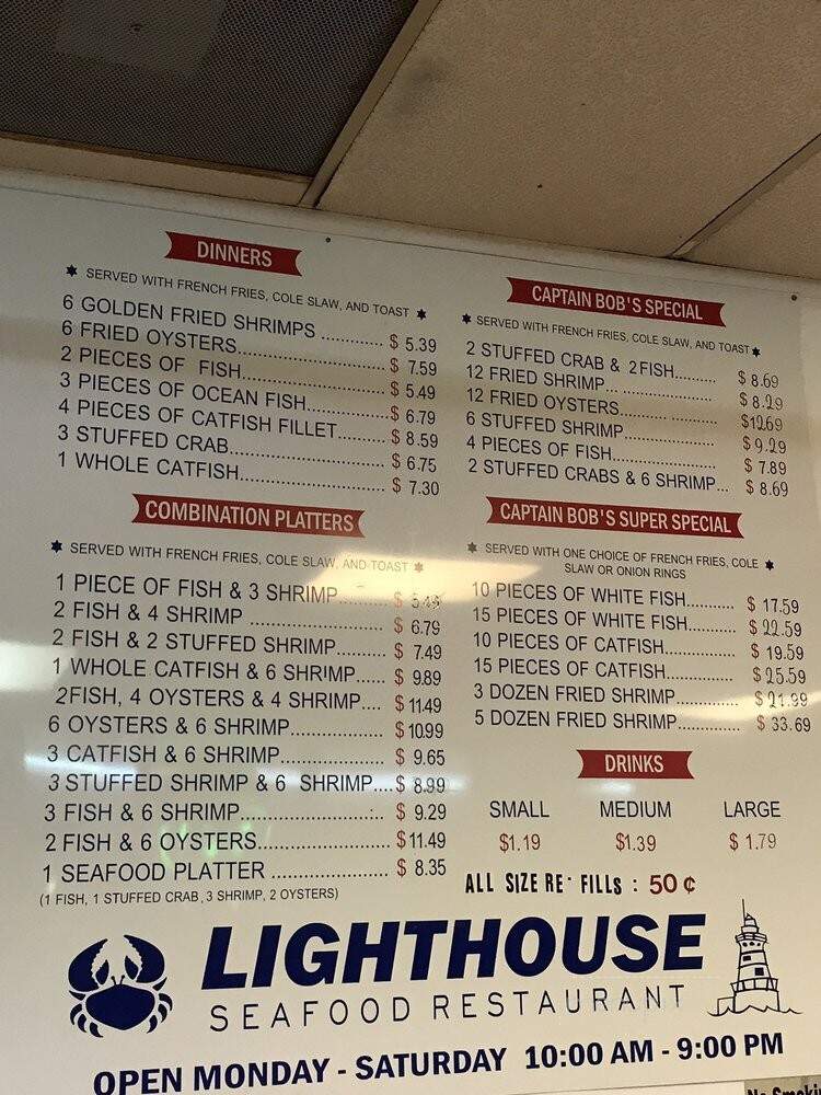 Lighthouse Seafood Restaurant - Houston, TX menu_pic