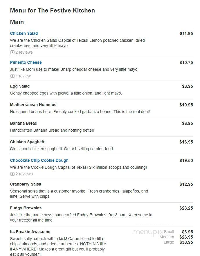 Festive Kitchen - Richardson, TX menu_pic