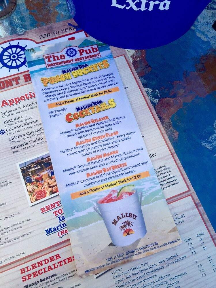 Pub Waterfront Restaurant - Indian Shores, FL menu_pic