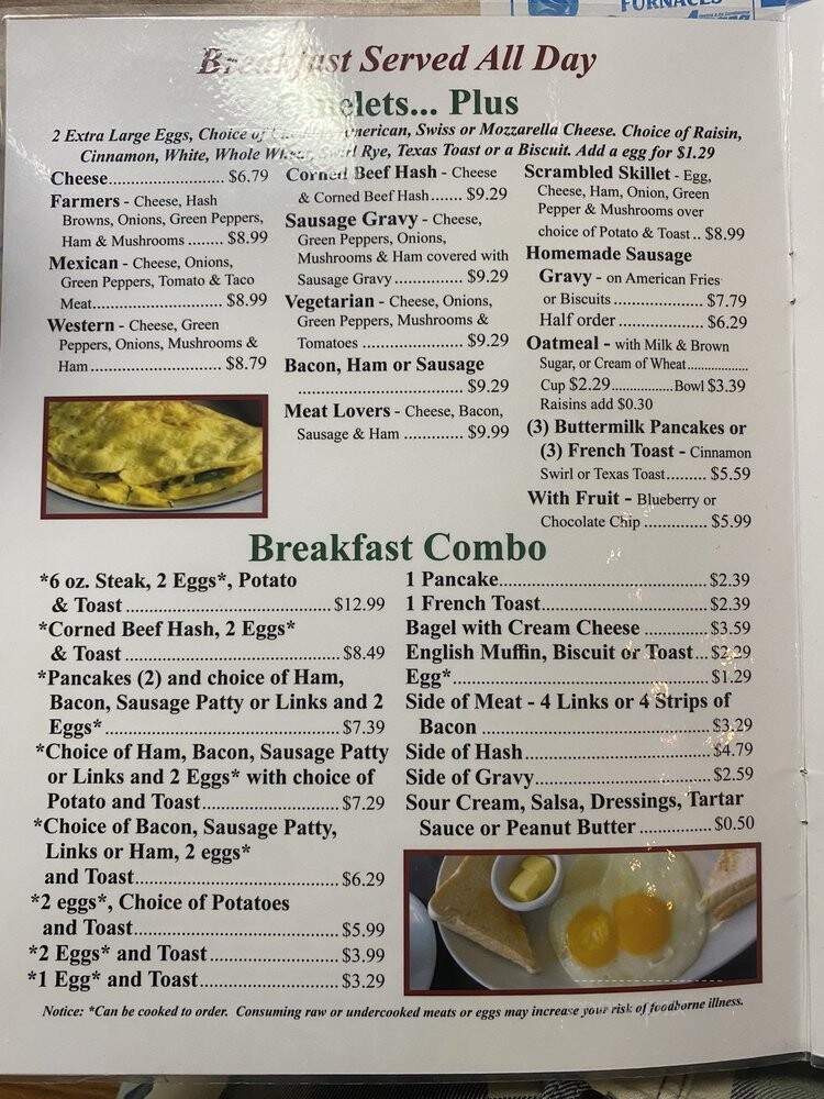 North Country Cafe - Scottville, MI menu_pic