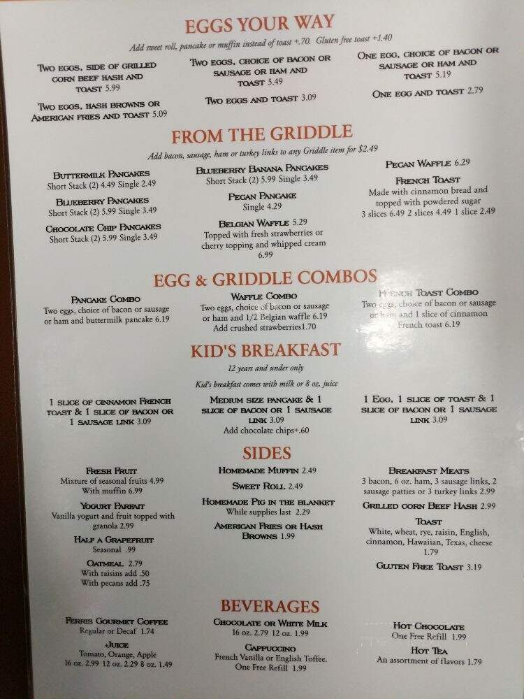 Rainbow Grill - Grandville, MI menu_pic