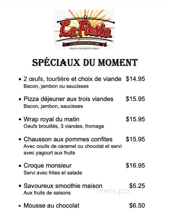 La Fiesta Deli Bar - Gatineau, QC menu_pic