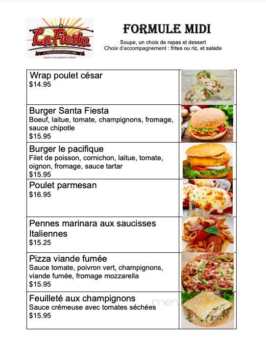 La Fiesta Deli Bar - Gatineau, QC menu_pic