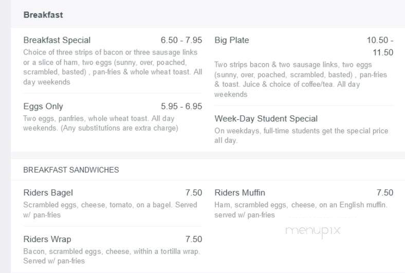 Blue Moon Cafe - Vancouver, BC menu_pic