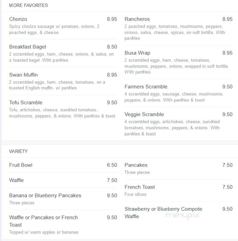 Blue Moon Cafe - Vancouver, BC menu_pic