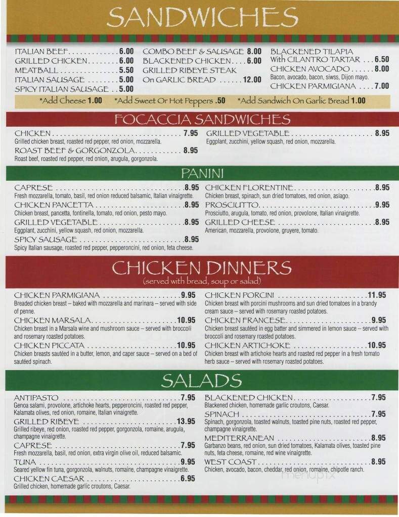 Cucina Casale - Itasca, IL menu_pic