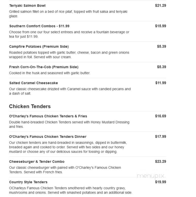 O'Charley's - Bowling Green, KY menu_pic