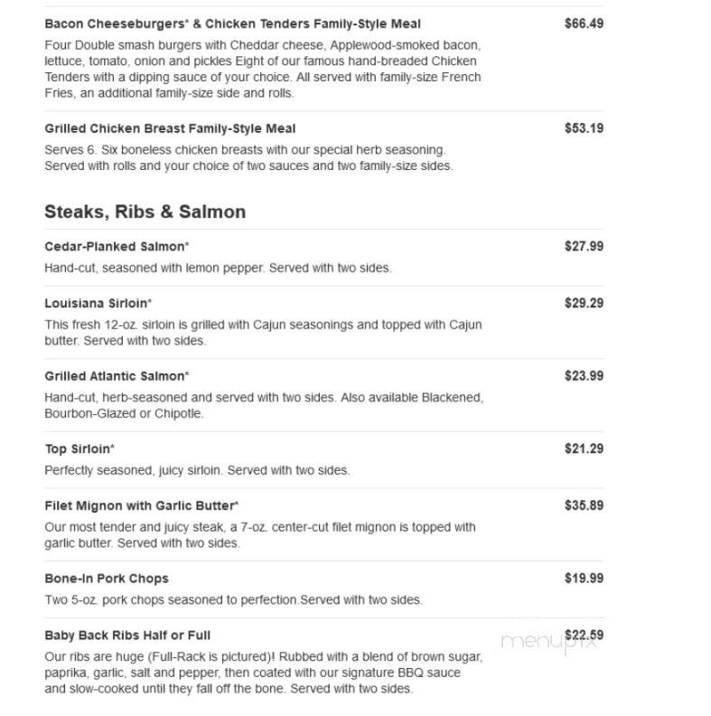 O'Charley's - Bowling Green, KY menu_pic