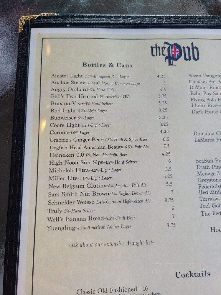 Pub At Crestview Hills - Crestview Hills, KY menu_pic