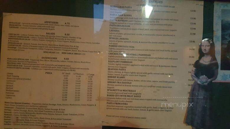 Mona Lisa Restaurant - New Orleans, LA menu_pic