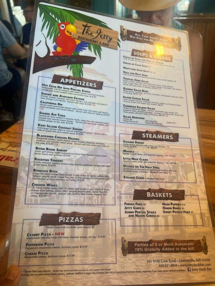 Jetty - Grasonville, MD menu_pic