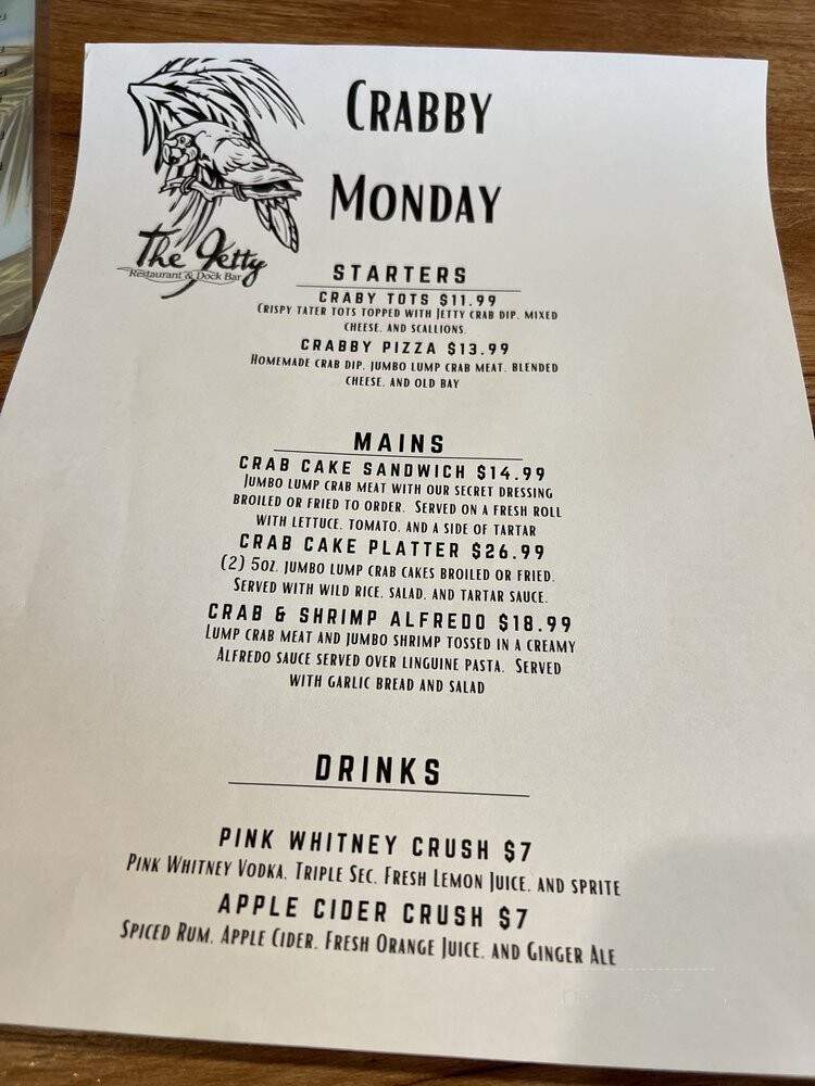 Jetty - Grasonville, MD menu_pic