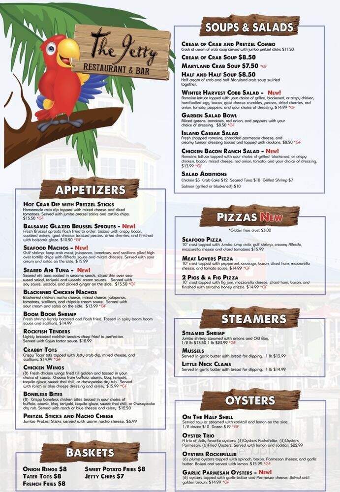 Jetty - Grasonville, MD menu_pic