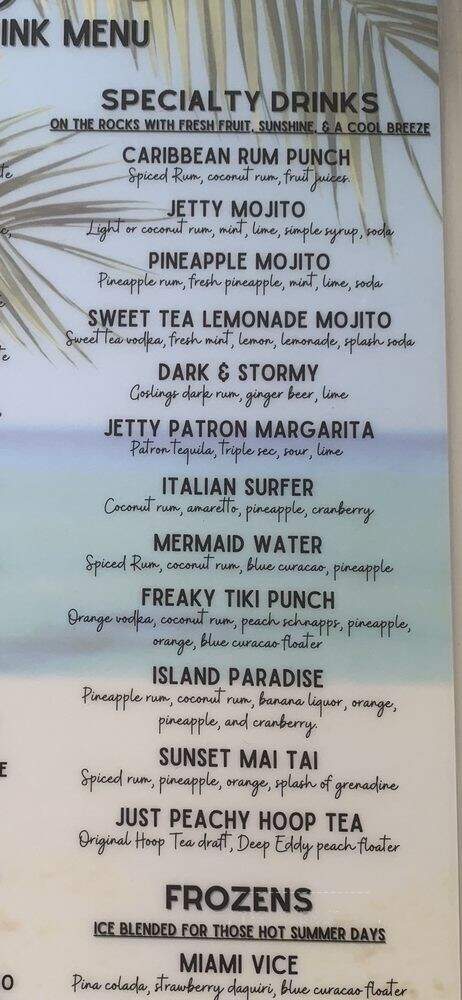 Jetty - Grasonville, MD menu_pic