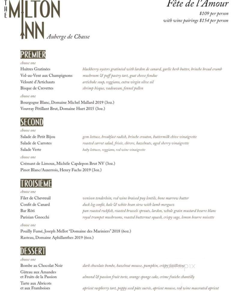 Milton Inn - Sparks Glencoe, MD menu_pic