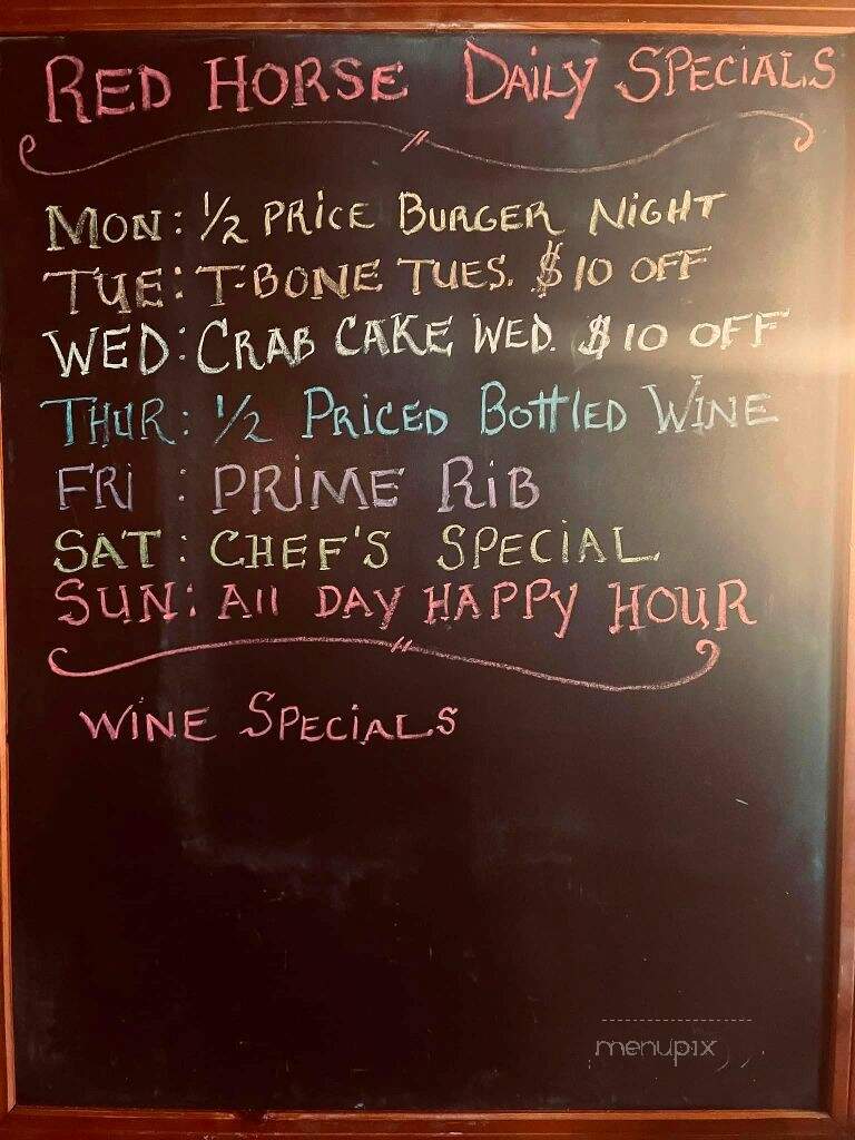 Red Horse Steak House - Frederick, MD menu_pic