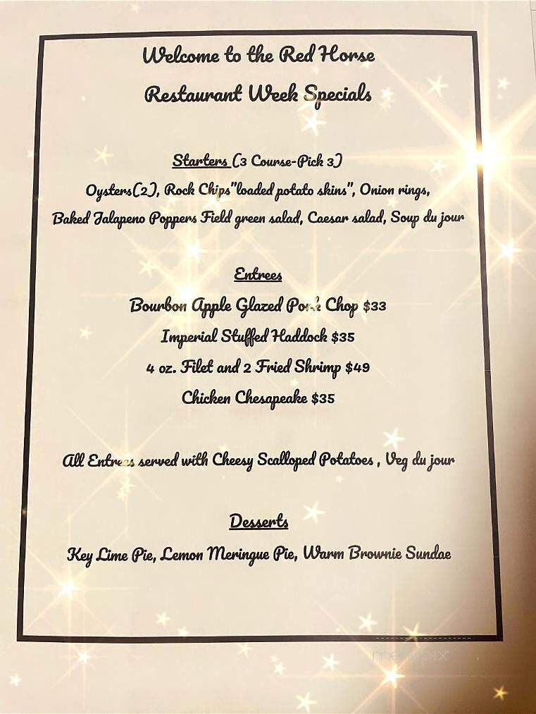 Red Horse Steak House - Frederick, MD menu_pic