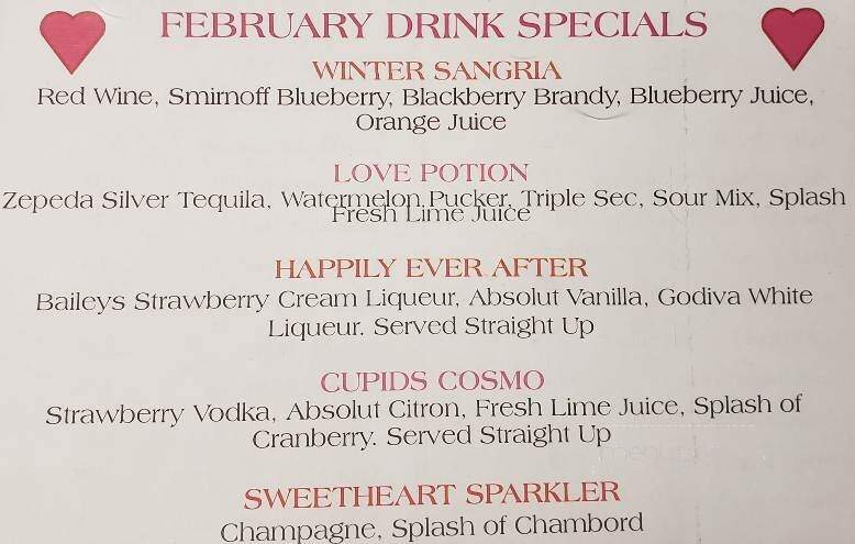 Garrison's Bar & Grill - North Billerica, MA menu_pic
