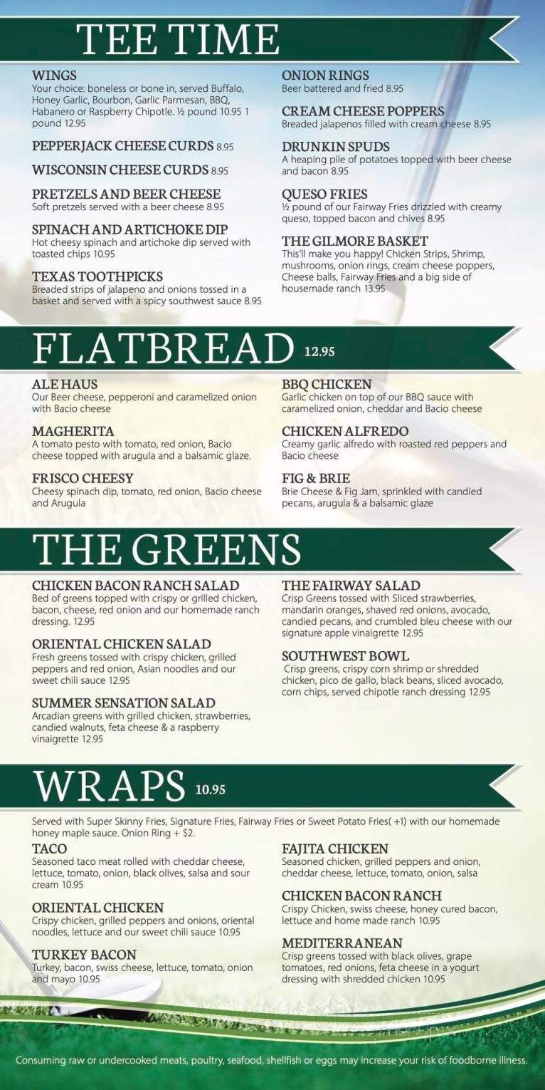 Marshall Golf Club - Marshall, MN menu_pic