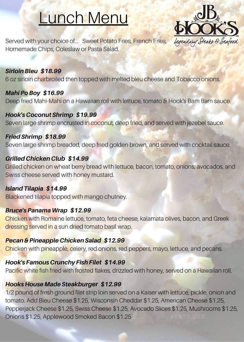 J B Hook's Great Ocean Fish - Lake Ozark, MO menu_pic