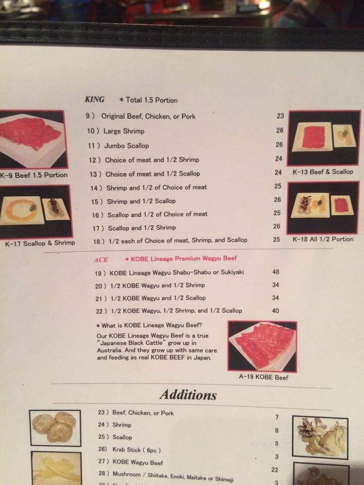 Shabu Shabu Paradise - Henderson, NV menu_pic