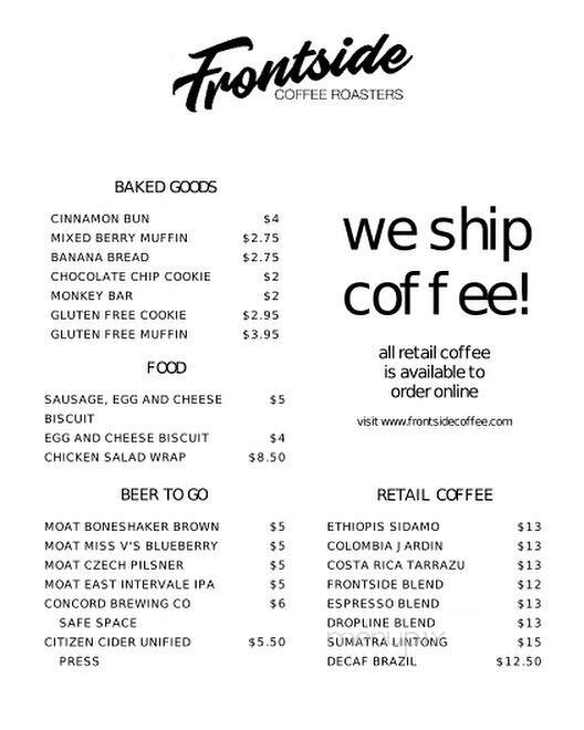 Frontside Grind - North Conway, NH menu_pic