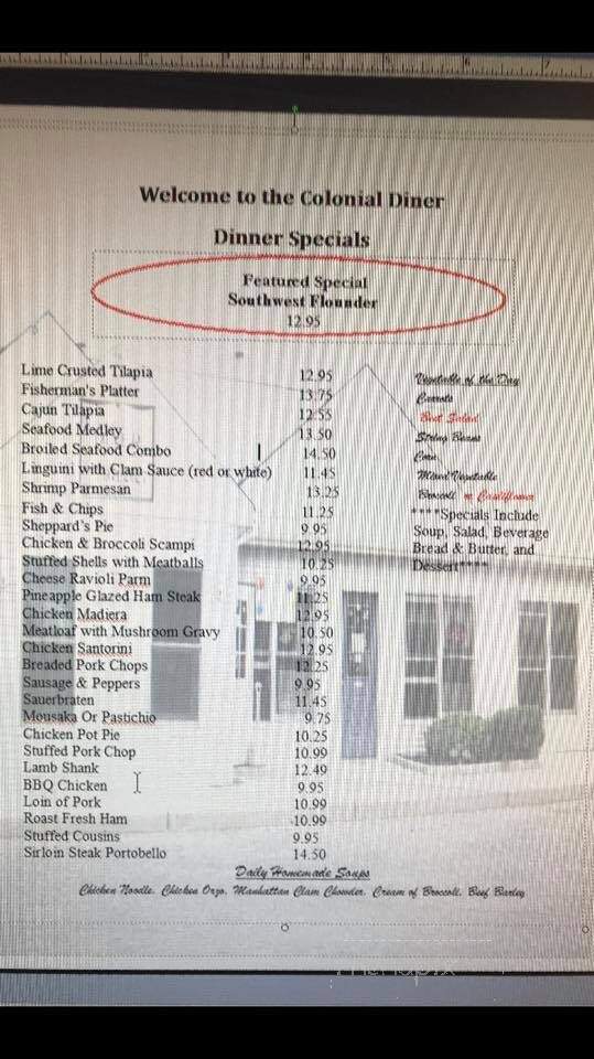 Colonial Diner & Restaurant - Forked River, NJ menu_pic