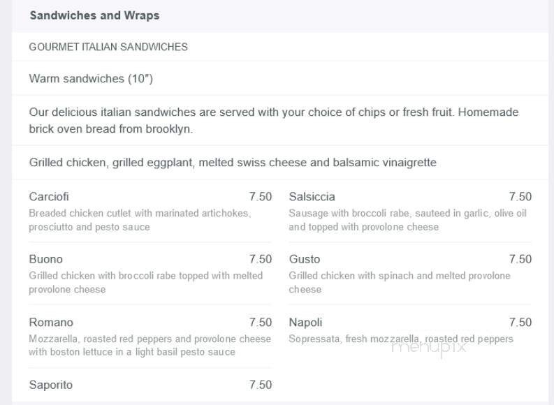 Baco's Freehold Pizza - Freehold, NJ menu_pic
