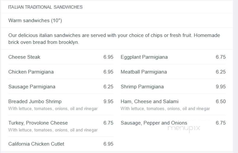 Baco's Freehold Pizza - Freehold, NJ menu_pic