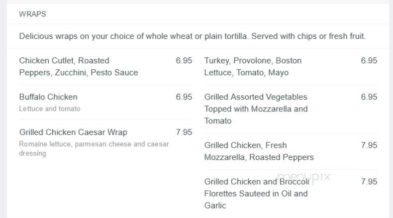 Baco's Freehold Pizza - Freehold, NJ menu_pic