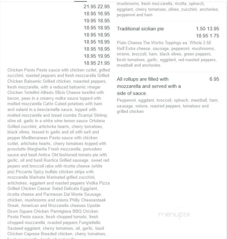 Baco's Freehold Pizza - Freehold, NJ menu_pic