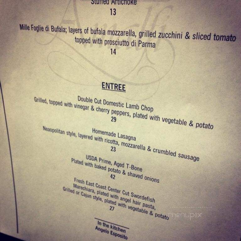 Villa Amalfi Ristorante - Cliffside Park, NJ menu_pic