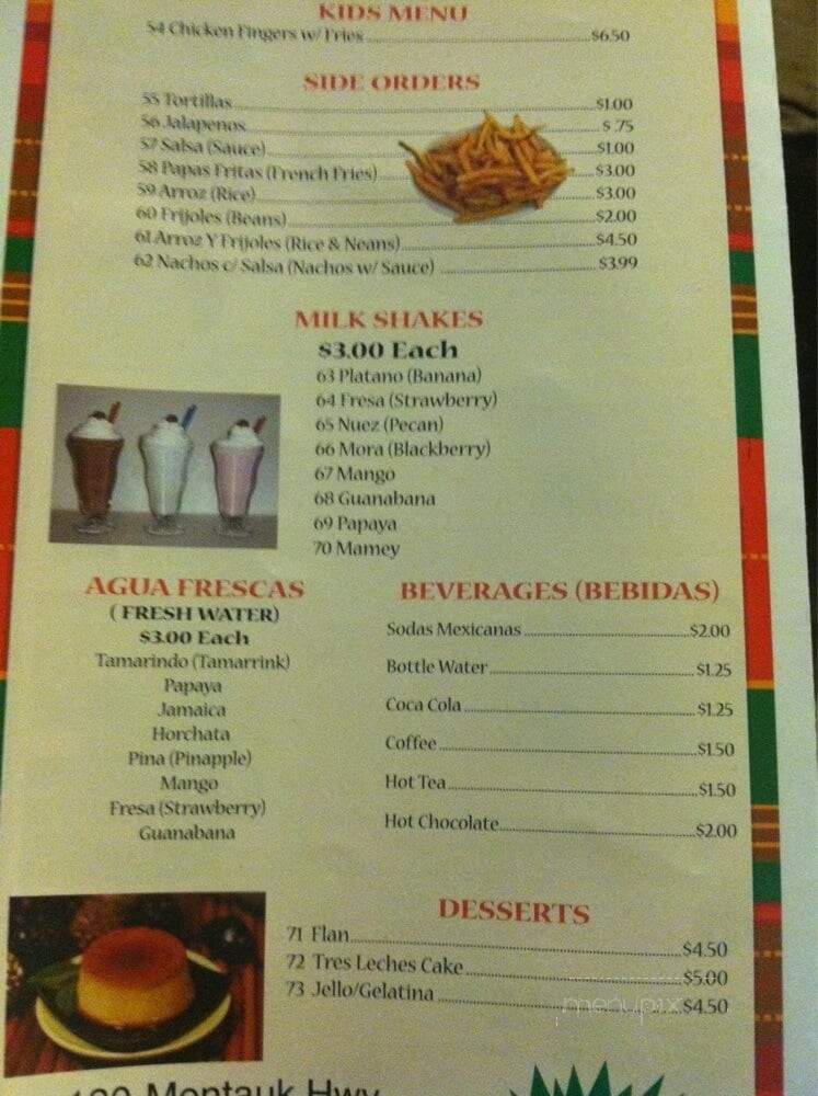 El Rodeo - East Moriches, NY menu_pic